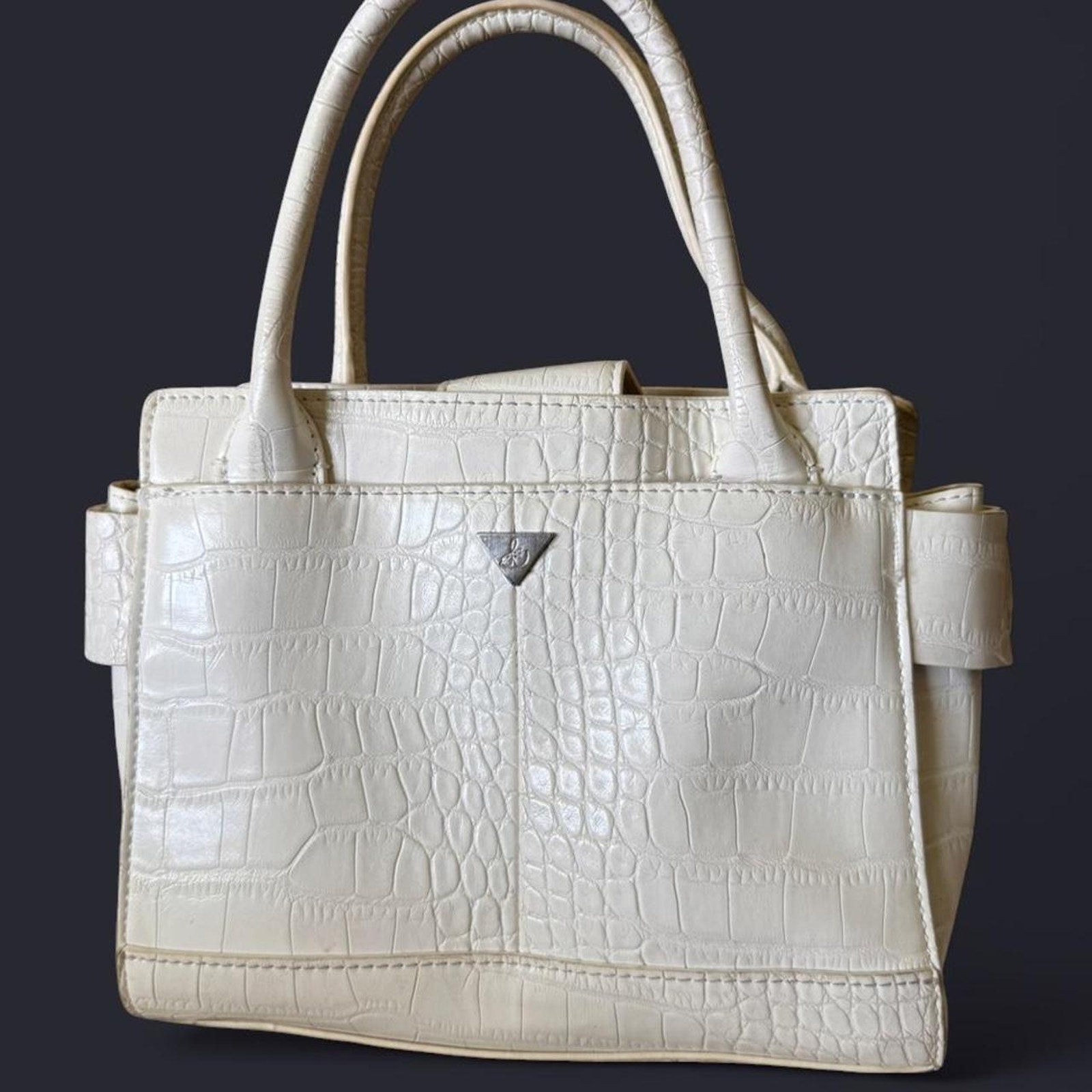 Sam Edelman White Croc Embossed